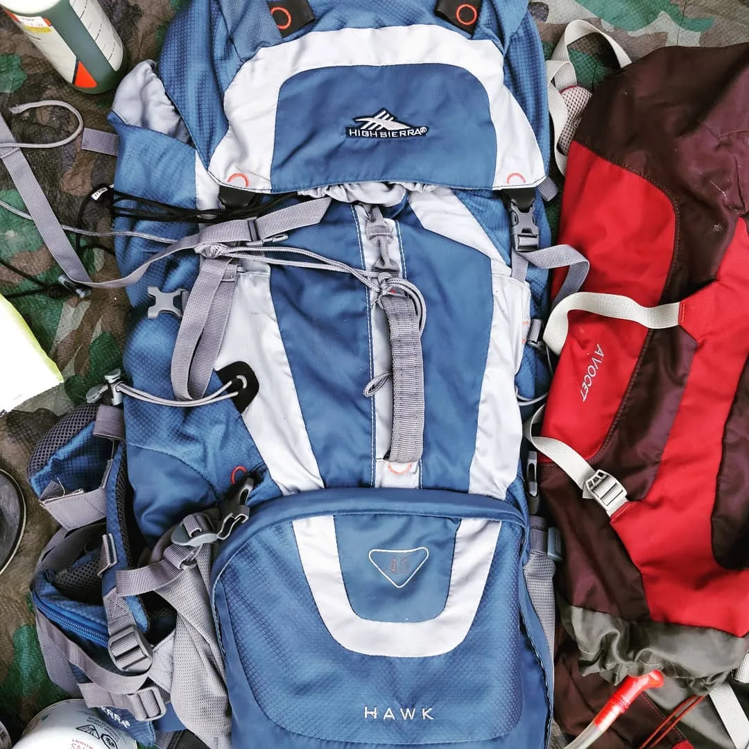 Here's a whole bunch of closeups of our gear. Safety stuff, backpacks, cooking stuff, pillows, umbrellas, etc. Are we missing anything important?

#camping #campinggear #hikinggear