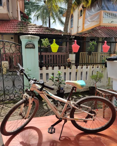 This is what freedom looks like. Kavin's cycle has finally arrived from Gurgaon, so I no longer have to ferry him to sch