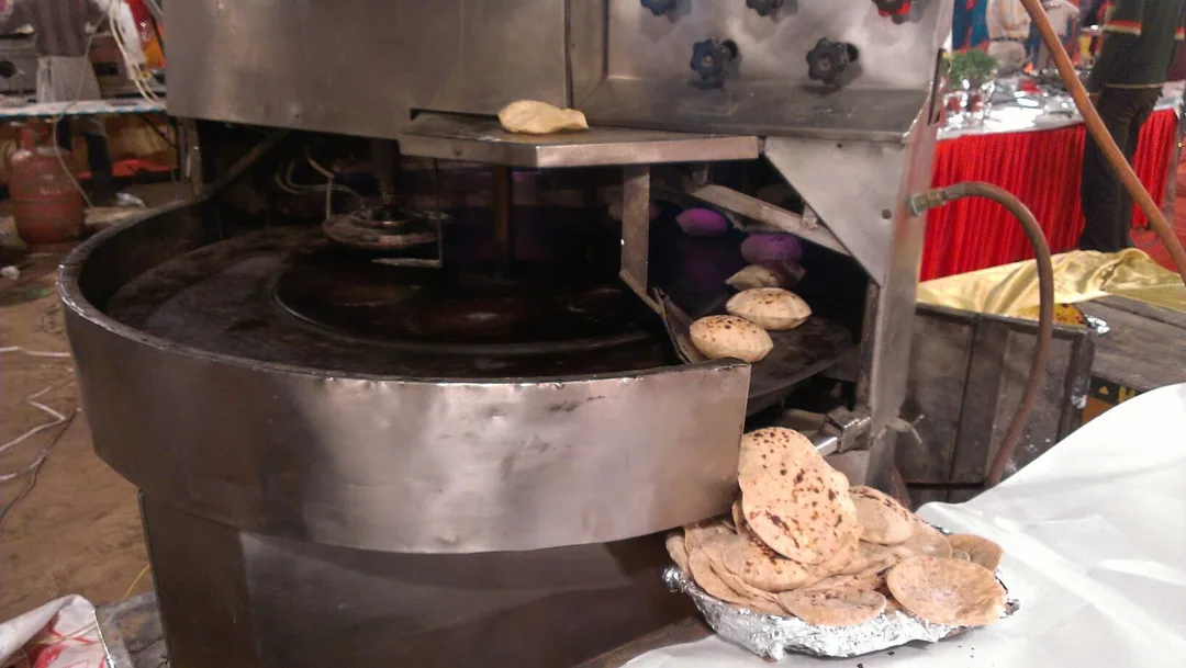 Automated roti (chapati) maker.