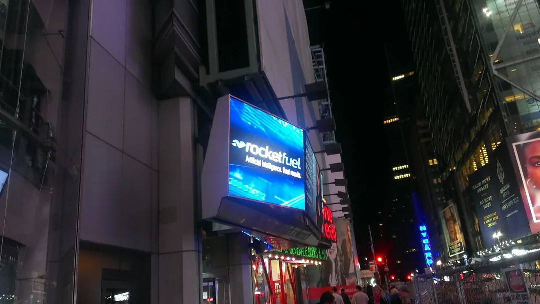 Rocketfuel at the nasdaq entrance. Looking forward to the opening bell ringing on Tuesday