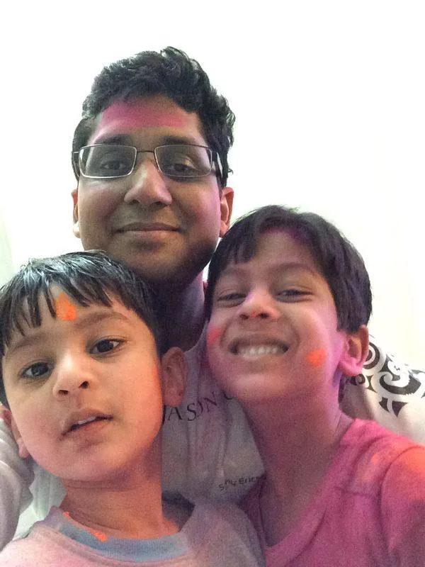 Holi with phuphu.