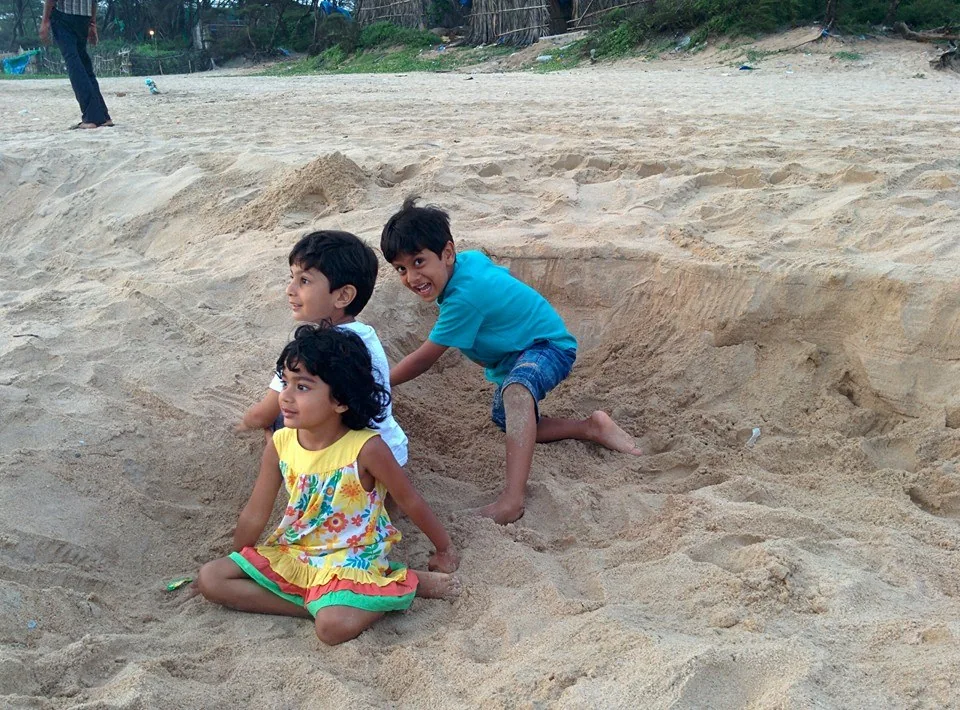 Happiness is a big sand pit. 

Wonder is a far setting Sun.