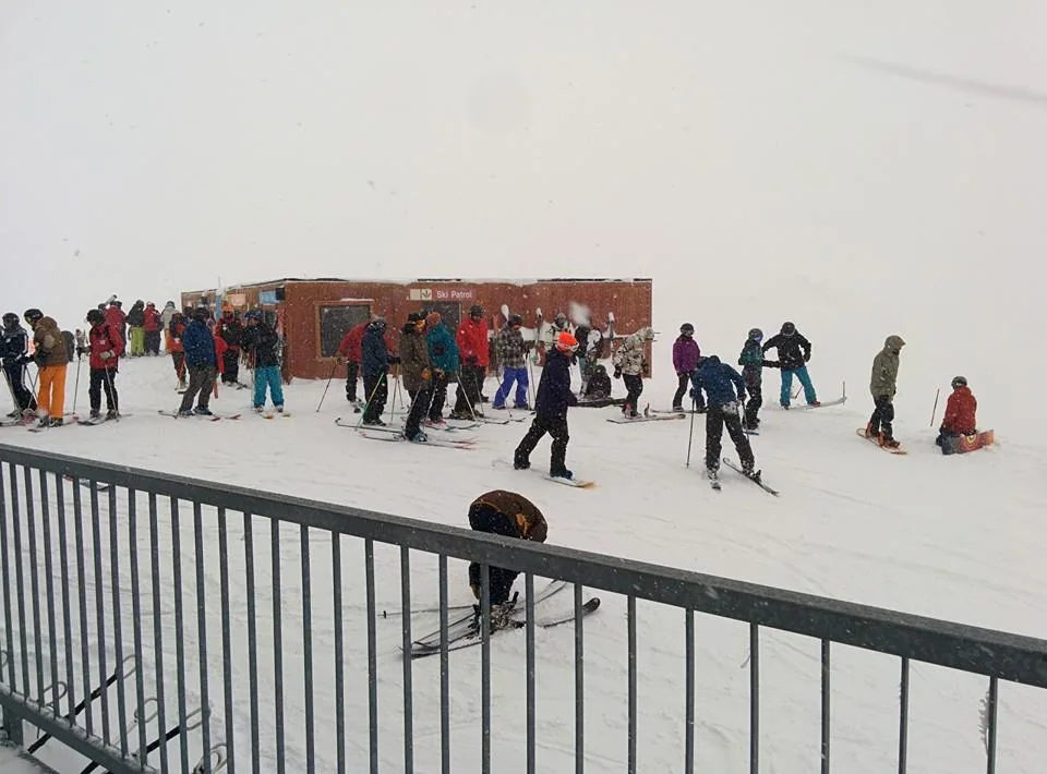 Because I came all the way to the top of a mountain in driving snow, in crazy weather, to basically bust my ass, I'm gon