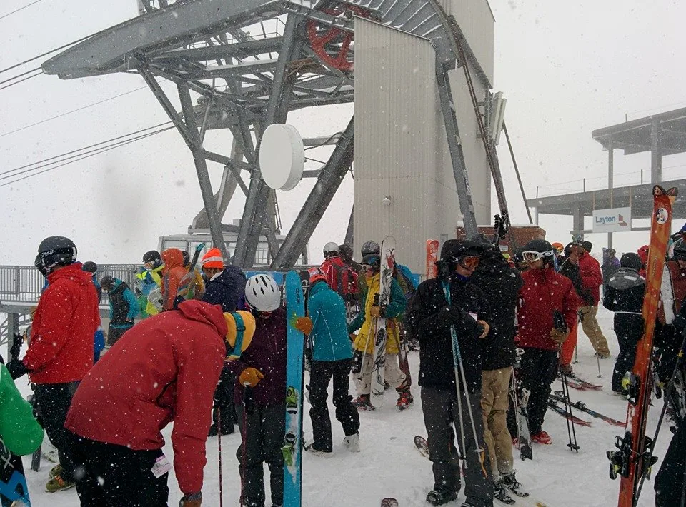 Because I came all the way to the top of a mountain in driving snow, in crazy weather, to basically bust my ass, I'm gon