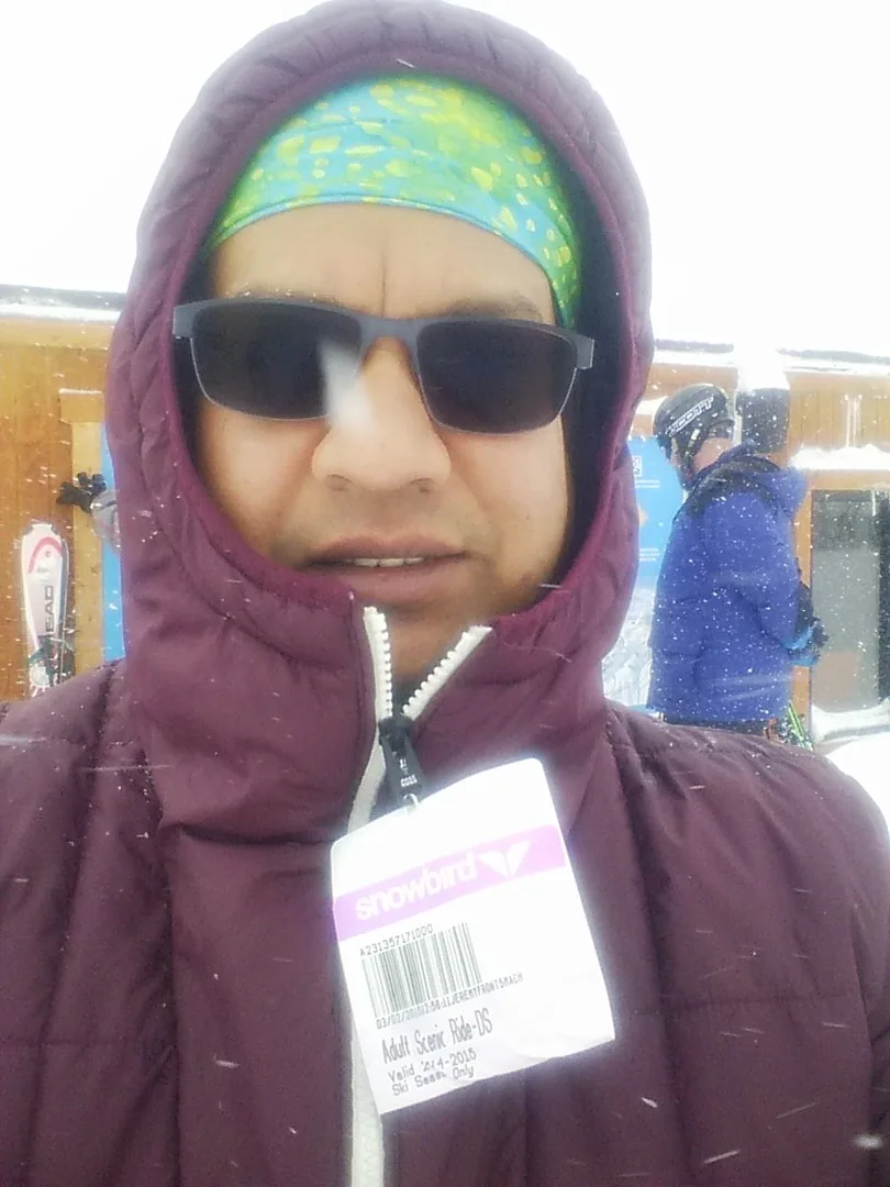 Because I came all the way to the top of a mountain in driving snow, in crazy weather, to basically bust my ass, I'm gon