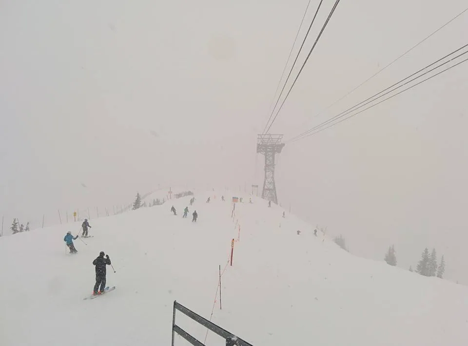 Because I came all the way to the top of a mountain in driving snow, in crazy weather, to basically bust my ass, I'm gon