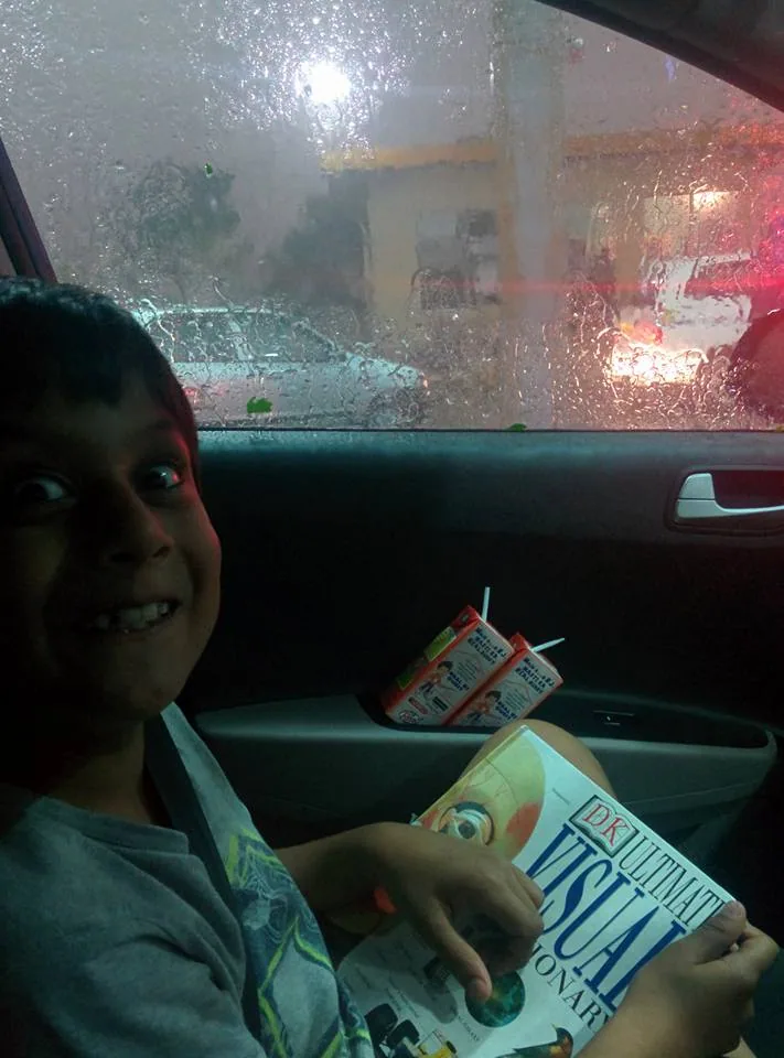 Hailstorm. Nilay is unsure if he's afraid or excited. 

Supreet, never has a gift been more used and loved...