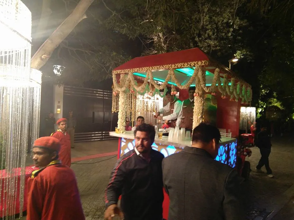 The most ridiculously ostentatious wedding procession I have ever seen. Forget following the (very apt) austerity rules 