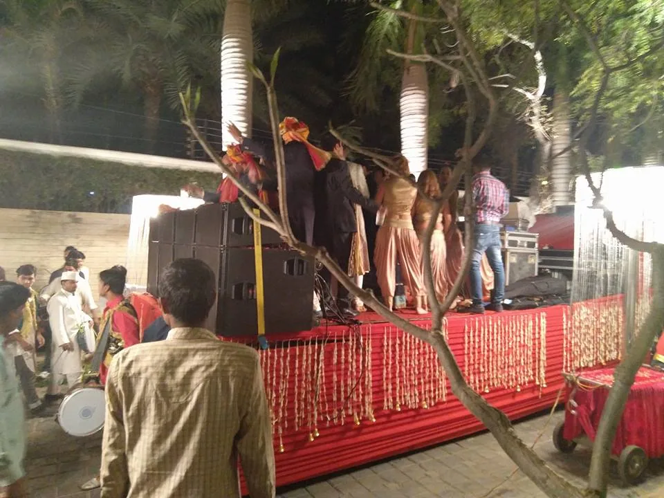 The most ridiculously ostentatious wedding procession I have ever seen. Forget following the (very apt) austerity rules 