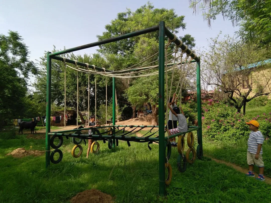 The kids are exploring the farm. Plantation is yet to begin. What joy and fun.