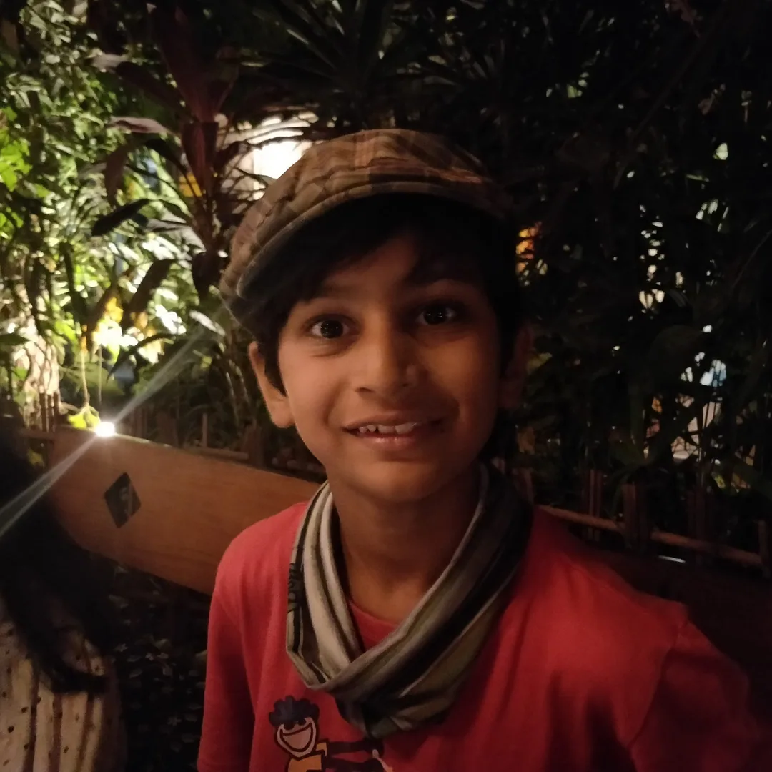 This is Kavin

He has styled himself in my cap and bandana.