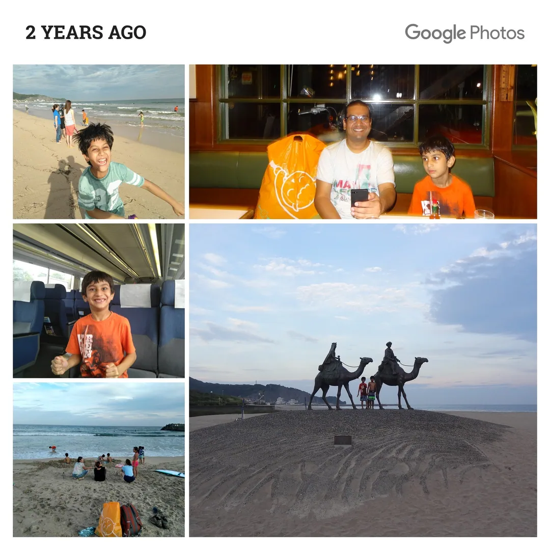 Two years ago. Our last day in Japan. A hurried visit to the beach.

Nilay: I must have beaches. Always. Always.