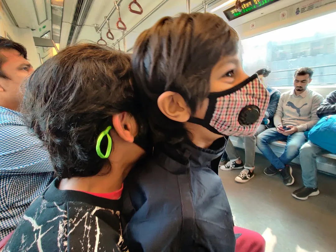 Metro rides in polluted times be like...