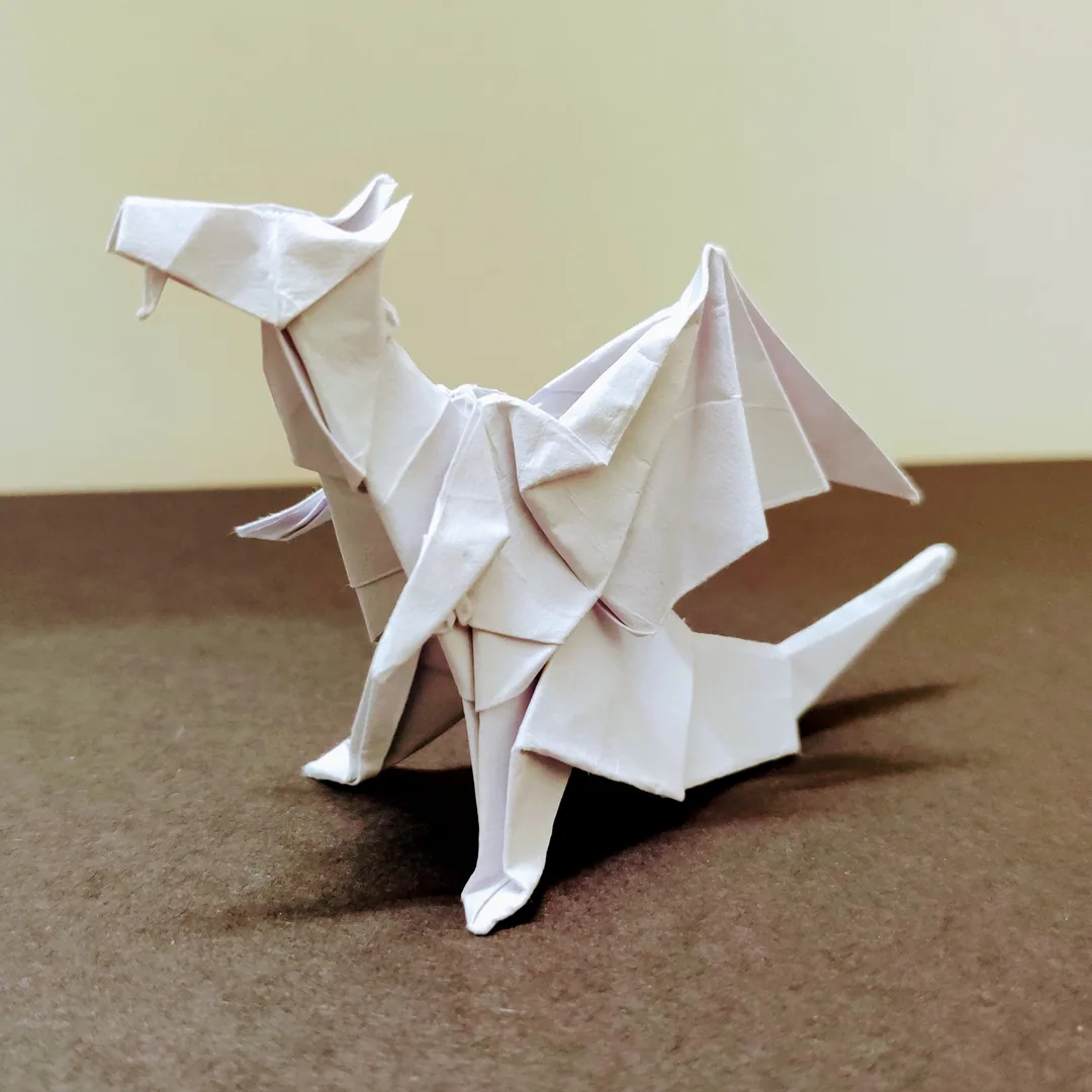 On a 1 to 11 scale of Origami awesomeness, Kavin believes this is a 4.

He made this out of a single sheet of ordinary p