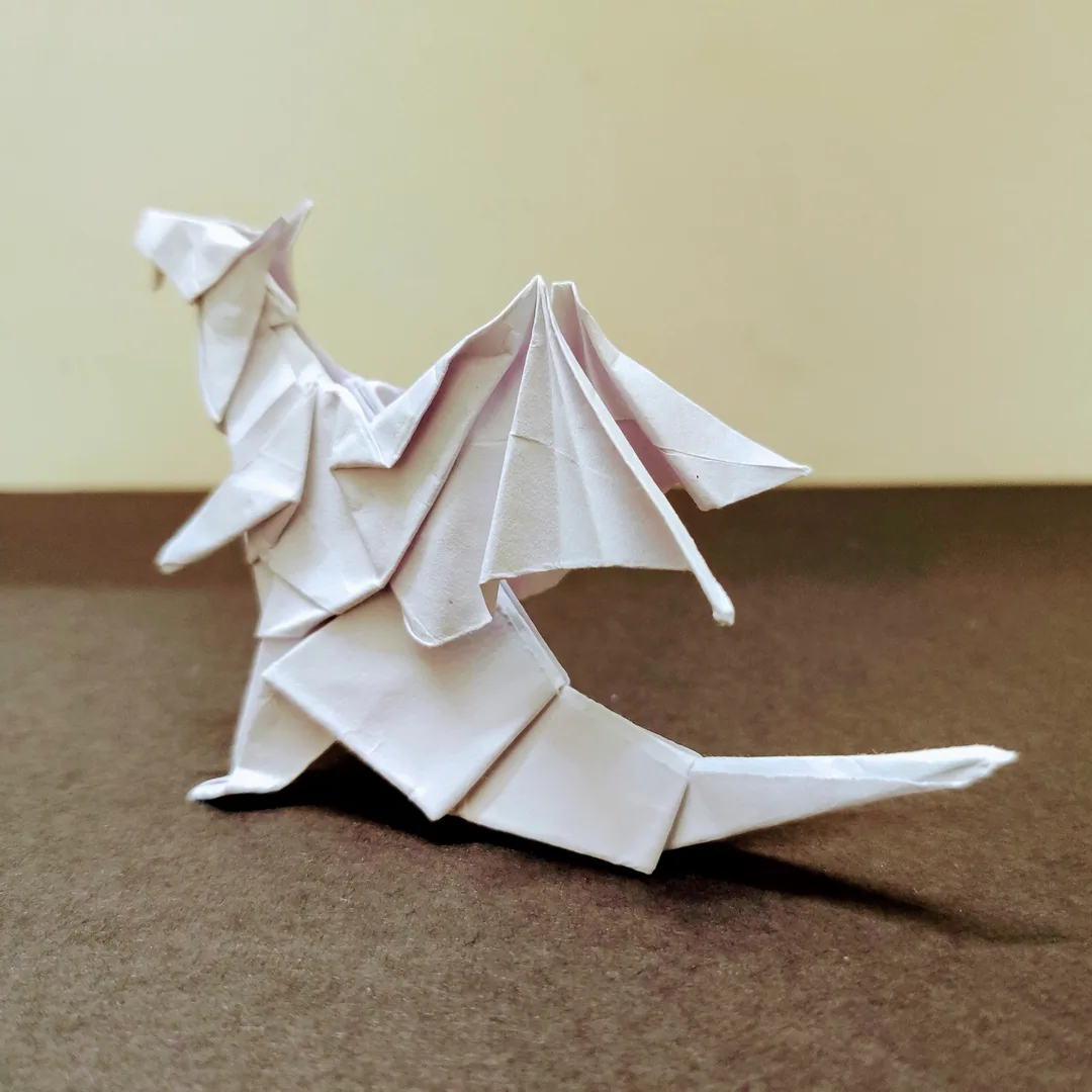 On a 1 to 11 scale of Origami awesomeness, Kavin believes this is a 4.

He made this out of a single sheet of ordinary p
