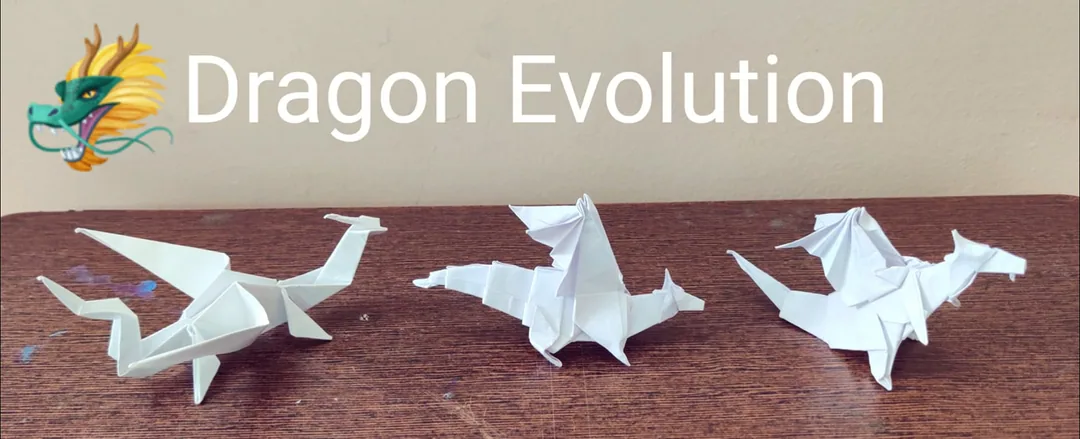 From left to right, Kavin's dragons graded 2, 4 and 4.

#origami #indooricon