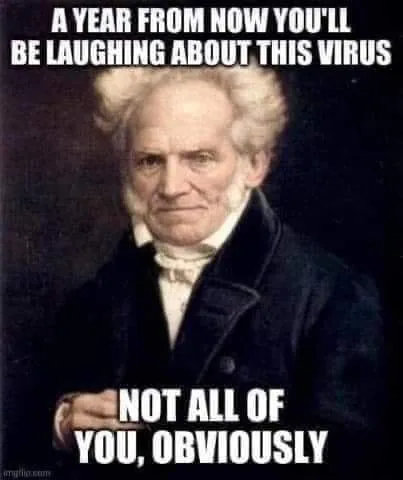 Me: Kavin look at this joke.

Kavin, who is busy assembling a perspex cover on my oscilloscope, lifts one finger to indi