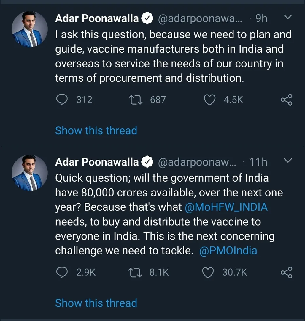 à¤à¤ Poonawalla à¤à¥ à¤à¤° IT raid à¤¹à¥à¤à¥à¥¤ à¤à¤² (à¤¸à¥à¤®à¤µà¤¾à¤°) à¤à¥ DGCI Serum Institute à¤ªà¤° à