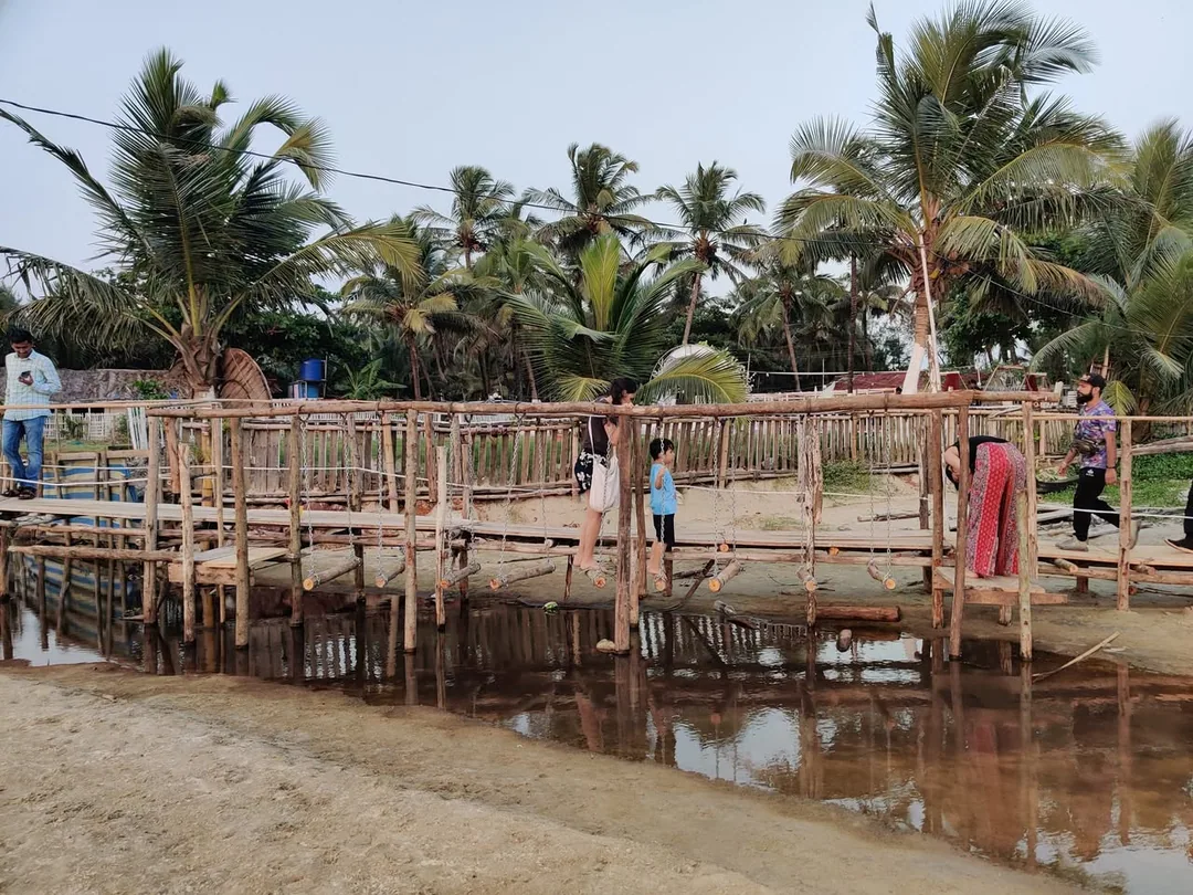 Utorda Beach has this obstacle course over a natural river. Just, randomly. One of those things I love about Goa.