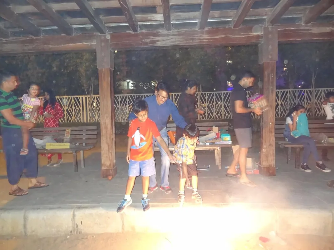 Diwali made awesome by Mr. Venkat Rolla's enthusiasm and Rama's firecracker stash