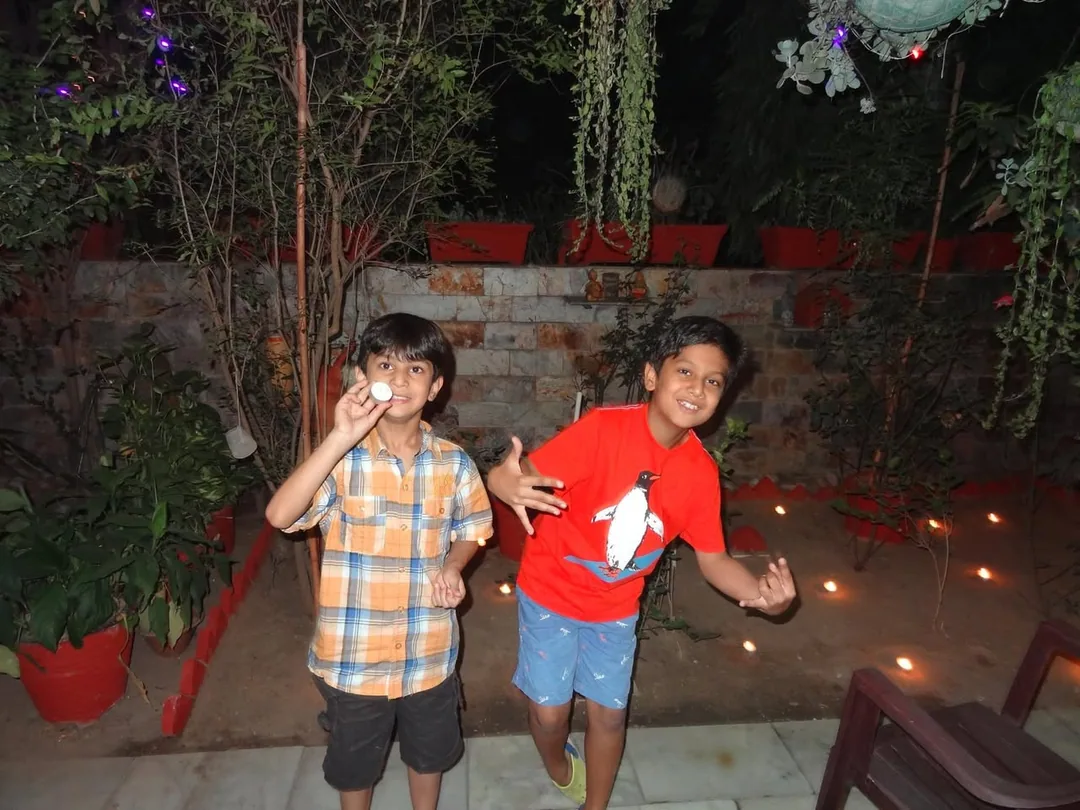 Diwali made awesome by Mr. Venkat Rolla's enthusiasm and Rama's firecracker stash