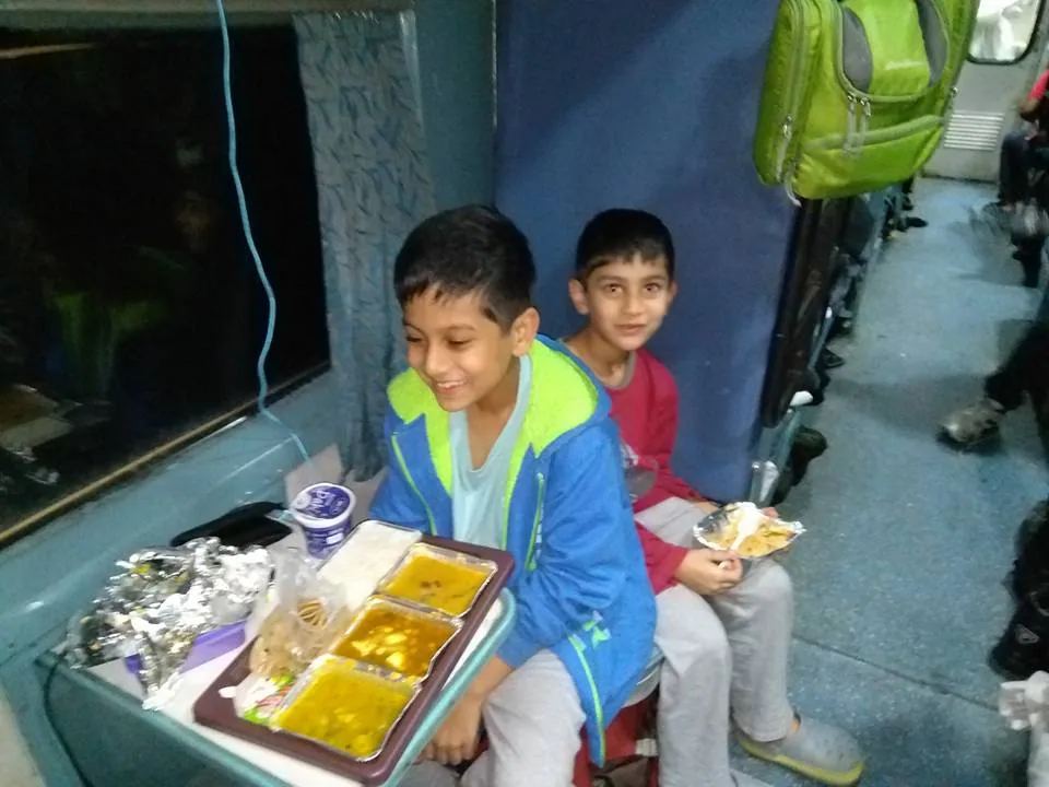 Happy New Year 2017. We are very happy, enjoying our journey to Chennai.

Our train is running twelve hours late. Nilay 