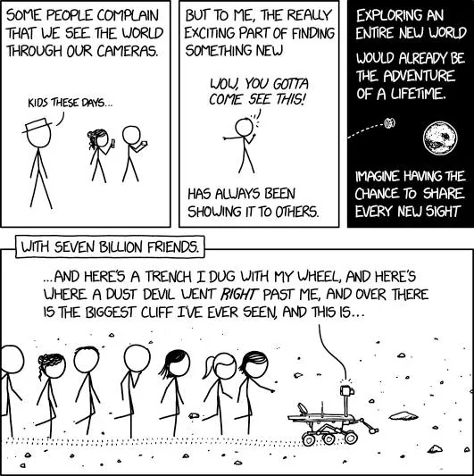 If you're going on an adventure, remember to take lots of pics for friends.

Goodbye, Opportunity.