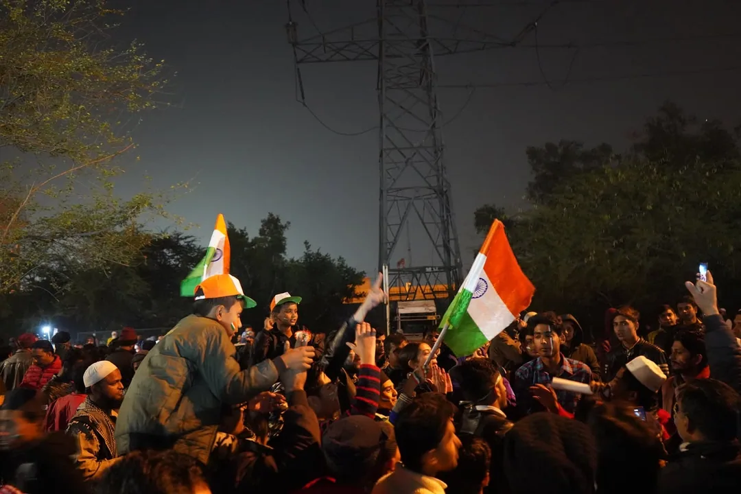 You see a lot of flags at Shaheen Bagh.