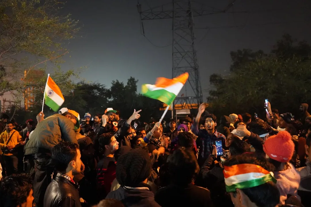 You see a lot of flags at Shaheen Bagh.