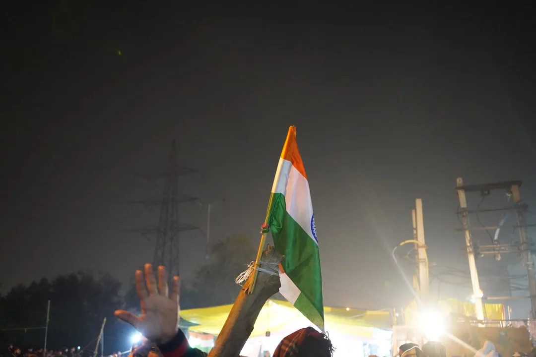 You see a lot of flags at Shaheen Bagh.