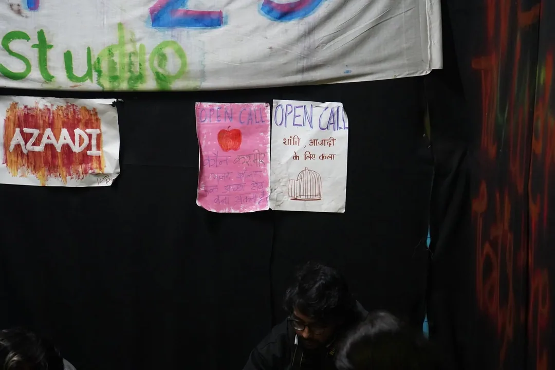 As I said earlier, the site has multiple venues where people are creating art. Here is one, situated on top of the foot 
